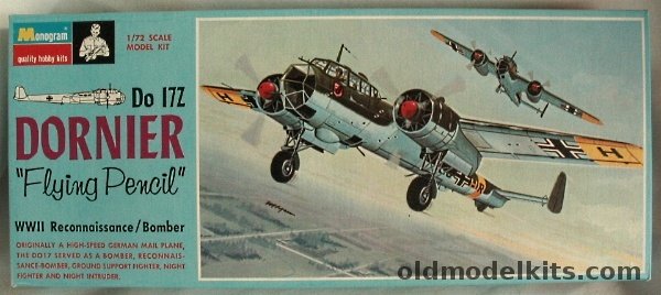 Monogram 1/72 Do-17 Flying Pencil - Blue Box Issue, PA214-150 plastic model kit